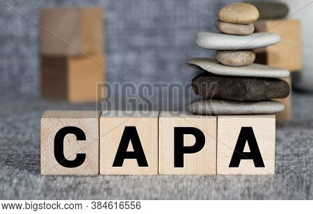 Capa Word Made With Building Blocks, Business Concept.