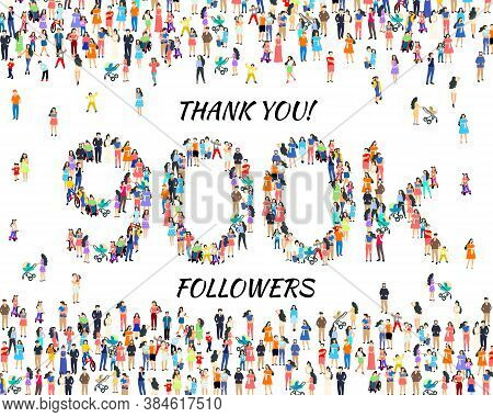 Thank You Followers Peoples, 900k Online Social Group, Happy Banner Celebrate, Vector