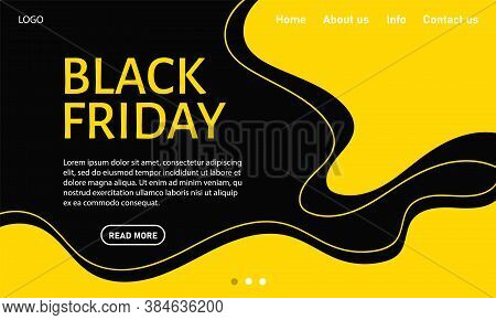 Black Friday. Abstract Website Template For Goods And Services, Super Discounts. Universal Backgroun