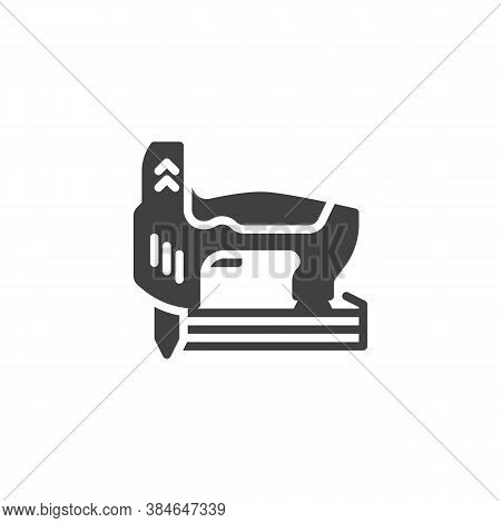 Carpentry Woodworking Tool Vector Icon. Filled Flat Sign For Mobile Concept And Web Design. Cordless