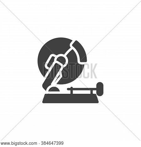 Stationary Circular Saw Vector Icon. Filled Flat Sign For Mobile Concept And Web Design. Mitre Saw G