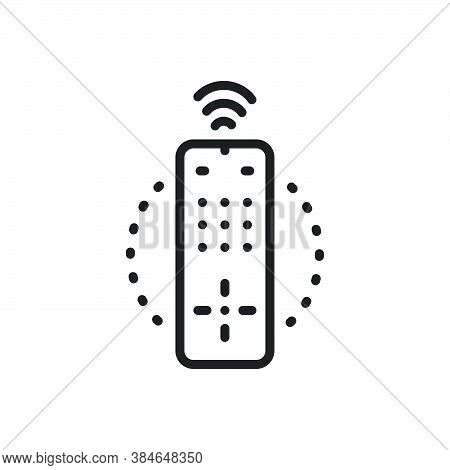 Black Line Icon For Remote Tv Control Program Remote-control Volume Mointoring Command Electronic Eq
