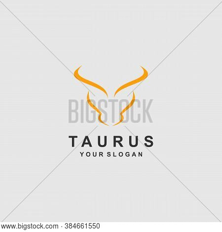 Taurus Logo Template Design Vector Icon Illustration