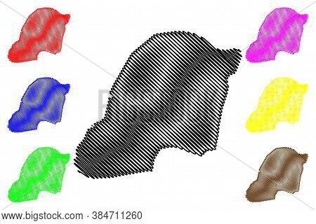 Multan City (islamic Republic Of Pakistan, Punjab Province) Map Vector Illustration, Scribble Sketch