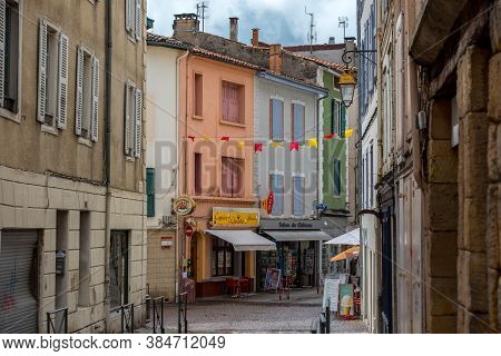 Foix, France :  2020 09 Sept, : Streets Of The Village Foix In The South Of France, Europe