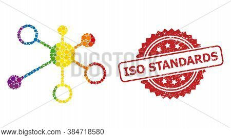 Relations Mosaic Icon Of Filled Circle Dots In Various Sizes And Lgbt Colored Color Hues, And Iso St