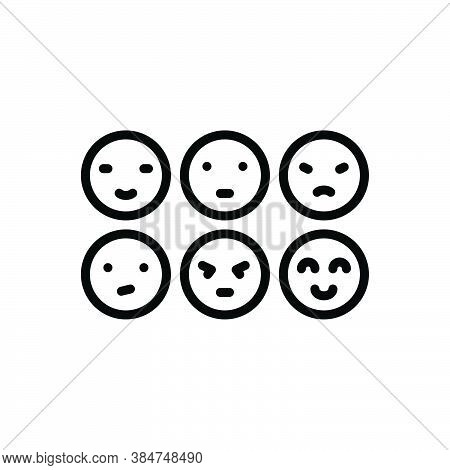 Black Line Icon For Differently Otherwise Differently Emoji Expression Else Variously