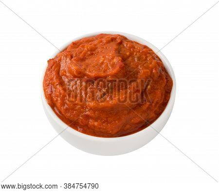 Ajvar Or Pindjur Orange Vegetable Spread Made From Bell Peppers