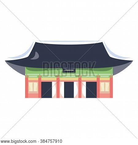 Isolated Budokan Asia Places Tourist Famous Icon- Vector