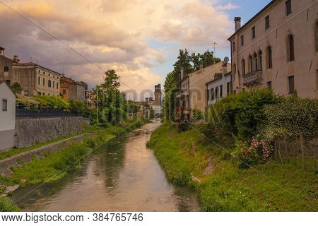 Wonderful Magic Sunset In Padua City, Italy