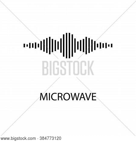Icon Of Black Sign Micro Wave. Vector Illustration Eps 10