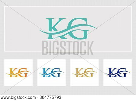 Kg Letter Linked Logo For Business And Company Identity. Creative Letter Kg Logo Vector Template.