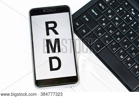 Rmd Text In The Phone Lying On The Laptop Keyboard