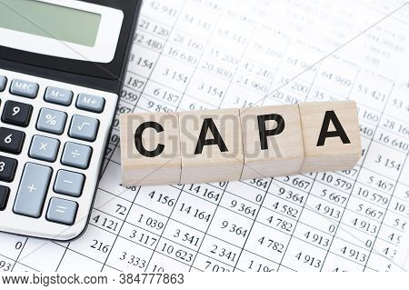 Capa Corrective And Preventive Action Plans Lettering On Wooden Cubes