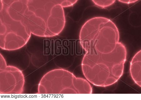 Artistic Beautiful Red Huge Amount Of Bio Unicellulars Computer Graphic Background Illustration
