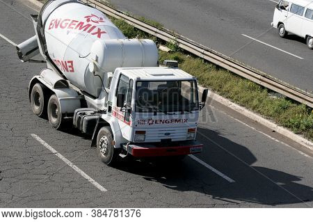 Salvador, Bahia / Brazil - August 4, 2006: Cargo Transport Truck Is Seen Transiting On Highway Br 32
