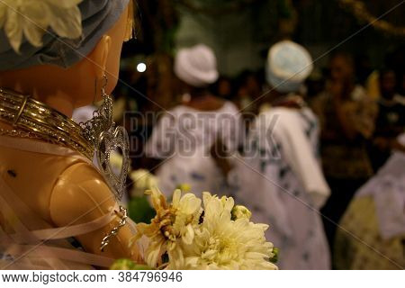 Santo Amaro, Bahia / Brazil - May 13, 2007: Candomble Members Are Seen During A Religious Demonstrat