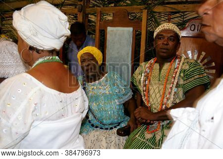 Santo Amaro, Bahia / Brazil - May 13, 2007: Candomble Members Are Seen During A Religious Demonstrat