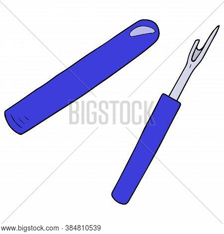Blue Plain Thread Ripper For Needlework And Sewing