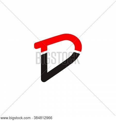 Letter Vd Simple Geometric Line Logo Vector