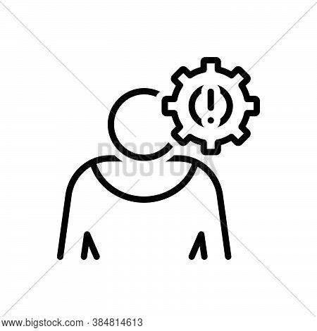 Black Line Icon For Circumstance Situation Condition Crisis Matter Actualities Case Problem
