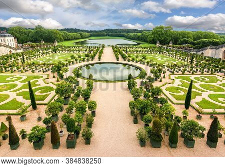 Versailles Formal Garden (orangery), Paris, France - May 2019