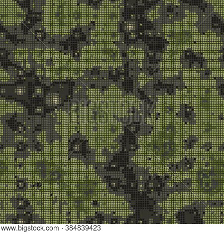 Texture Military Camouflage Seamless Pattern. Abstract Army Vector Illustration