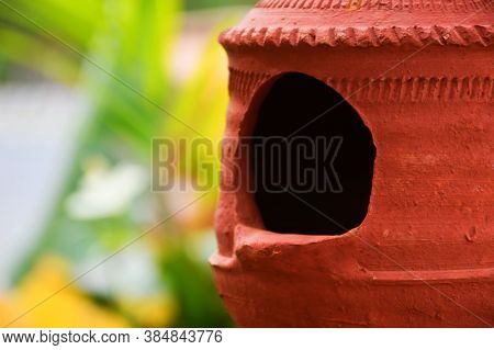 Crafts Clay Natural Nest House For Robin And Other Garden Birds