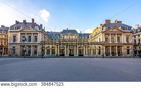 Palais Royal Palace And Gardens In Paris, France - May 2019