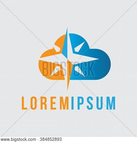 Illustration Design Compass Needle Isolated On White Background. Vector Illustration Eps.8 Eps.10