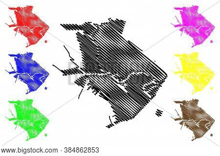 Manila City (republic Of The Philippines, Metro Manila, National Capital Region) Map Vector Illustra