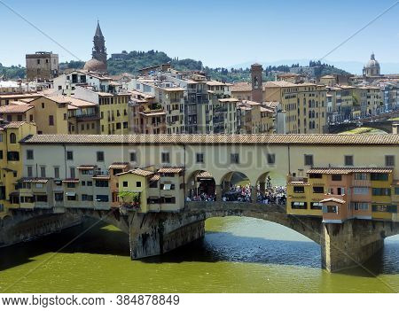 View Of Pontevecchio In Florence. Tuscany, Italy