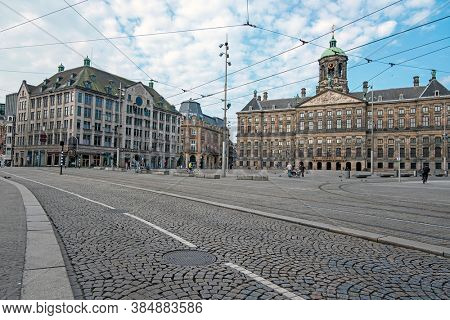 Damsquare in Amsterdam the Netherlands with the Royal Palace