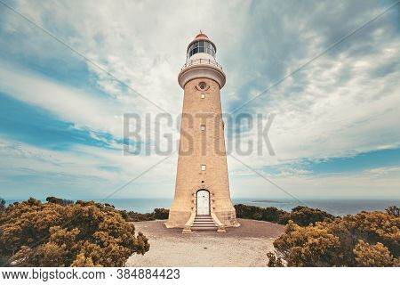 Iconic Cape Du Couedic Lighthouse On Kangaroo Island, Flinders Chase National Park, South Australia