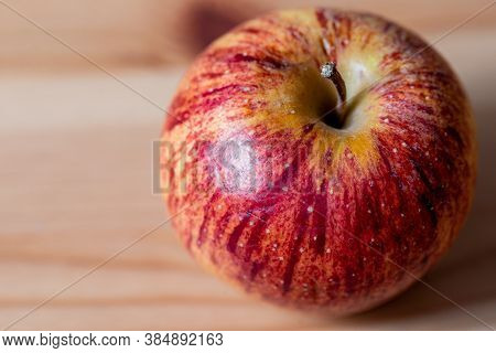 Apple Closeup Red Raw Fruit Season Fall Autumn Harvest