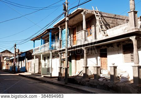 The Old Colorful Houses In Baracoa, Cuba