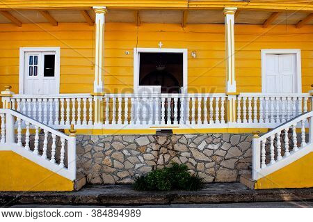 The Old Colorful Houses In Baracoa, Cuba