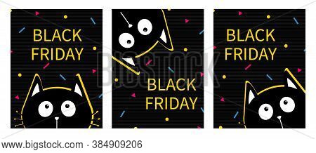 Black Friday. Set Of Abstract Website Templates, Products And Services, Super Discounts. Universal B