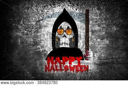 Happy Halloween Banner, Poster Or Greeting Card