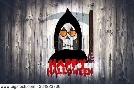 Happy Halloween Banner, Poster Or Greeting Card