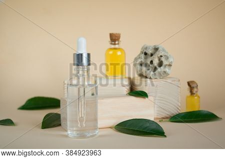 Natural Serums For Face, Hyaluronic Acid, Botulin, Serum. Concept Of Natural Cosmetics, Skin Care.co