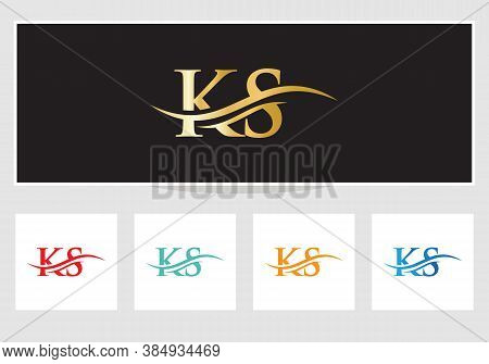 Ks Letter Linked Logo For Business And Company Identity. Creative Letter Ks Logo Vector Template.