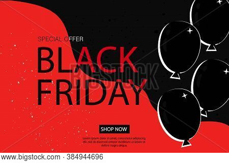 Black Friday. Abstract Website Template For Goods And Services, Super Discounts. Universal Backgroun