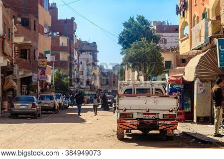 Hurghada, Egypt - December 9, 2018: Narrow Street In Dahar Neighborhood (old Town Of Hurghada) In Eg