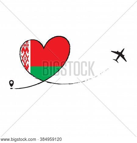 Flag Of Belarus Love Romantic Travel Plane Airplane Airplane Airplane Flight Fly Jet Airline Line Ve