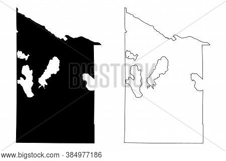 Cheboygan County, Michigan (u.s. County, United States Of America, Usa, U.s., Us) Map Vector Illustr