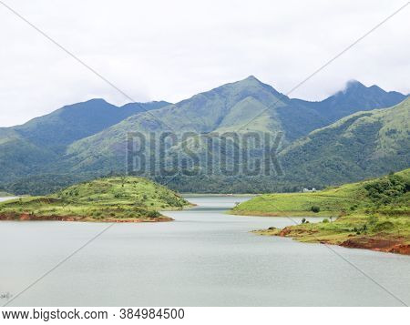 Beautiful Hills In The Western Ghats Against Banasura Sagar Dam Wayanad, Kerala