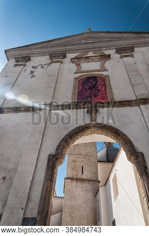 Baunei Sardinia, August 15, 2020: San Nicola Di Bari Church
