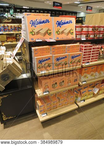 Vienna, Austria - Circa October 2018: Manner Brand Store In Vienna