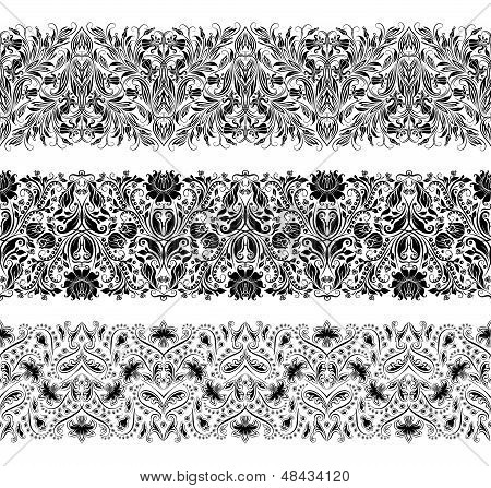 Horisontaalisina elementteinä koristelu vektori